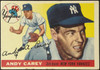 1955 Topps Andy Carey #20 New York Yankees Fair — Example B front of card
