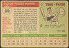 1955 Topps Vic Power #30 Kansas City Athletics Fair back of card
