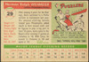 1955 Topps Herm Wehmeier #29 Philadelphia Phillies Low Grade - Creases — Example B back of card
