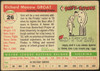 1955 Topps Dick Groat #26 Pittsburgh Pirates Fair — Example B back of card