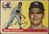 1955 Topps Bob Turley #38 New York Yankees Fair — Example B front of card