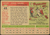 1955 Topps Hank Sauer #45 Chicago Cubs Fair Example B back of card