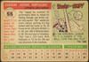 1955 Topps Rip Repulski #55 St. Louis Cardinals Fair — Example C back of card