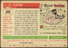 1955 Topps J.W. Porter #49 Detroit Tigers Fair Example C back of card