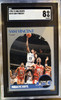 1990-91 NBA Hoops Sam Vincent #223 Shows Michael Jordan SGC 8 front of card