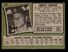 1971 Topps Jerry Reuss #158 St. Louis Cardinals Good back of card