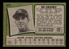 1971 Topps Ed Crosby #672 St. Louis Cardinals RC High Number SP VG back of card