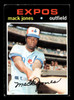 1971 Topps Mack Jones #142 Montreal Expos VG front of card