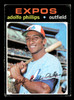 1971 Topps Adolfo Phillips #418 Montreal Expos Low Grade - Creases front of card