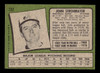1971 Topps John Strohmayer #232 Montreal Expos RC VG back of card