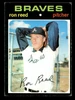 1971 Topps Ron Reed #359 Atlanta Braves Good front of card