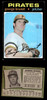 1971 Topps George Brunet #73 Pittsburgh Pirates VG front and back of card