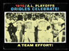 1971 Topps 1970 AL Playoff Summary #198 Orioles Celebrate Good front of card