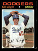 1971 Topps Bill Singer #145 Los Angeles Dodgers VG front of card