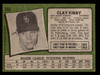 1971 Topps Clay Kirby #333 San Diego Padres VG back of card