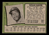 1971 Topps Willie Davis #585 Los Angeles Dodgers VG back of card