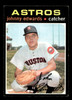 1971 Topps Johnny Edwards #44 Houston Astros VG front of card