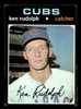 1971 Topps Ken Rudolph #472 Chicago Cubs Good front of card