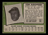 1971 Topps Tom Burgmeier #431 Kansas City Royals VG back of card