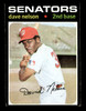 1971 Topps Dave Nelson #241 Washington Senators VG front of card