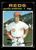 1971 Topps Sparky Anderson #688 Cincinnati Reds HOF High Number SP VG front of card