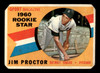 1960 Topps Jim Proctor #141 Detroit Tigers RC VG front of card