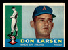 1960 Topps Don Larsen #353 Kansas City Athletics Low Grade - Creases front of card