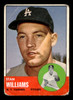 1963 Topps Stan Williams #42 New York Yankees Low Grade - Creases front of card