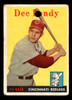 1958 Topps Dee Fondy #157 Cincinnati Redlegs Poor front of card