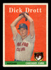 1958 Topps Dick Drott #80 Chicago Cubs Low Grade - Creases front of card