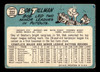 1965 Topps Bob Tillman #222 Boston Red Sox Low Grade - Creases back of card