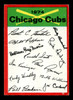 1974 Topps Team Checklist Chicago Cubs #NNO Team Checklist Two Asterisks Variation VG front of card