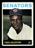 1964 Topps Fred Valentine #483 Washington Senators VG front of card