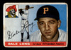 1955 Topps Dale Long #127 Pittsburgh Pirates Low Grade - Creases — Example B front of card
