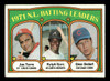 1972 Topps Joe Torre / Ralph Garr / Glenn Beckert #85 1971 N.L. Batting Leaders HOF VG front of card