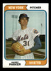 1974 Topps Harry Parker #106 New York Mets RC VG front of card