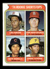 1974 Topps Leo Foster / Tom Heintzelman / Dave Rosello / Frank Taveras #607 1974 Rookie Shortstops RC VG front of card