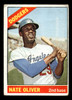 1966 Topps Nate Oliver #364 Los Angeles Dodgers Low Grade - Creases front of card