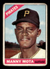 1966 Topps Manny Mota #112 Pittsburgh Pirates Low Grade - Creases front of card