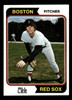 1974 Topps Bill Lee #118 Boston Red Sox VG — Example B front of card