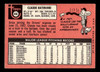 1969 Topps Claude Raymond #446 Atlanta Braves VG-EX back of card