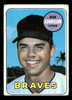 1969 Topps Bob Johnson #261 Atlanta Braves VG-EX front of card
