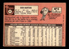 1969 Topps Bob Barton #41 San Francisco Giants VG-EX back of card