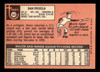 1969 Topps Dan Frisella #343 New York Mets VG-EX back of card
