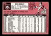 1969 Topps Bob Hendley #144 New York Mets VG-EX back of card