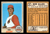 1968 Topps Bob Allen #176 Cleveland Indians VG-EX front and back of card