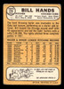 1968 Topps Bill Hands #279 Chicago Cubs VG-EX back of card