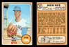 1968 Topps Rich Nye #339 Chicago Cubs VG-EX front and back of card