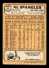 1968 Topps Al Spangler #451 Chicago Cubs VG-EX back of card