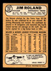 1968 Topps Jim Roland #276 Minnesota Twins VG-EX back of card